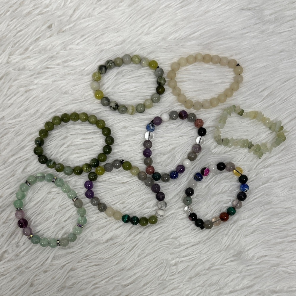 Genuine Crystal Gemstone Bracelets Lot